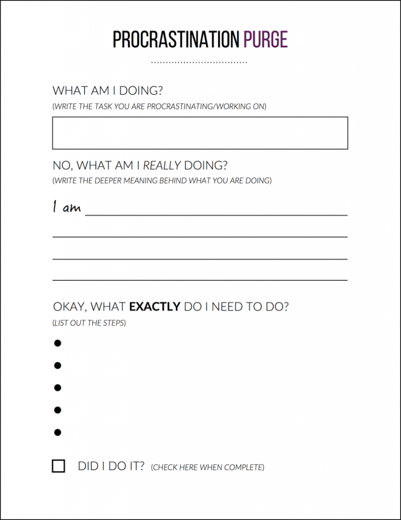 Procrastination-Purge-Worksheet-sheet