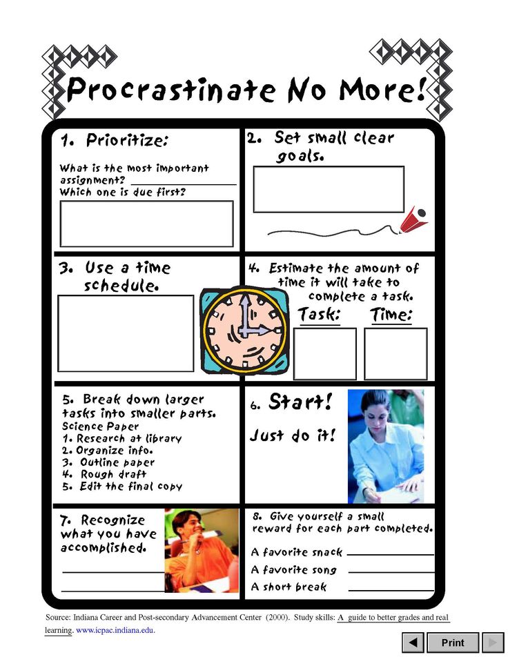 Procrastination Purge Worksheet - template