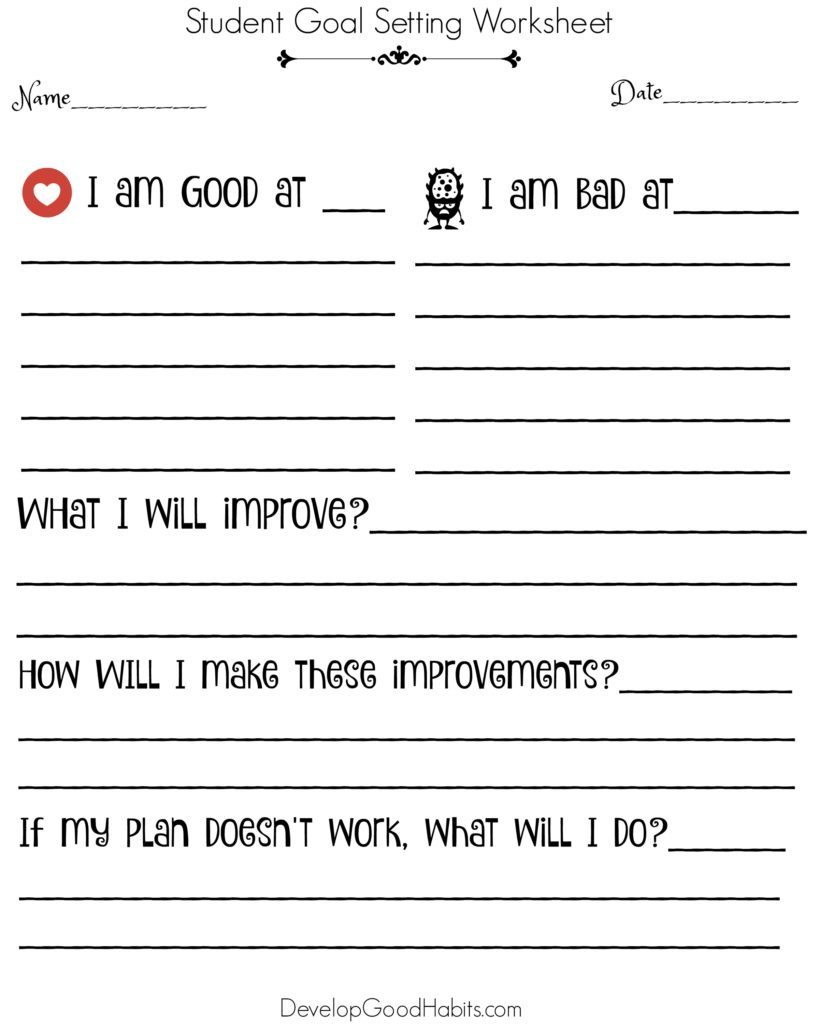 Student-Goal-Setting-Worksheet-2018-2019-FREE-Goal-Setting-Worksheets and templates WORD DOC